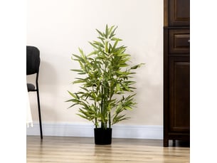 Bambou artificiel 90 cm en pot vert