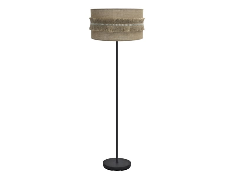  Fabrilamp kala lampadaire textile sac naturel et noir, 1 x e27, h 164 cm, ø 40 cm 186741009 - Conforama A