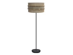 Fabrilamp kala lampadaire textile sac naturel et noir, 1 x e27, h 164 cm, ø 40 cm