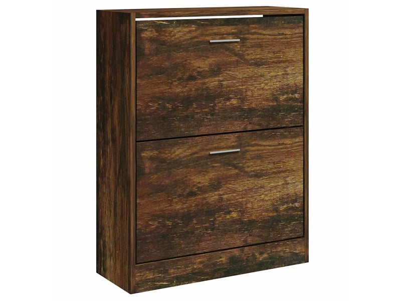 Meuble à chaussure | armoire à chaussures chêne fumé 63x24x81 cm bois d'ingénierie  - Conforama A