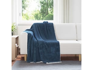 Plaid canapé bleu marine 130x150 cm 1 kg polaire