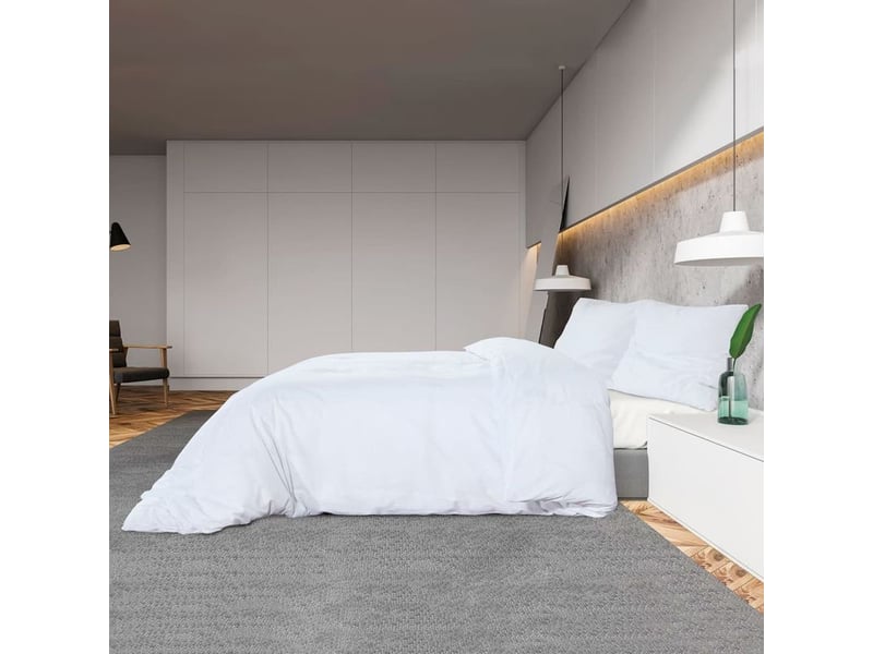  Ensemble de housse de couette blanc 260x240 cm microfibre  - Conforama C