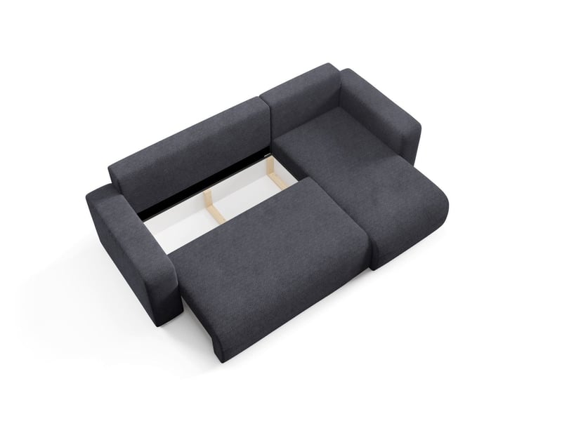  Canapé d'angle convertible evora l noir  - Conforama E