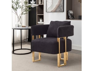 Fauteuil fixe <strong>MODENVIE</strong> <strong></strong> Velours noir vendu A l'unité