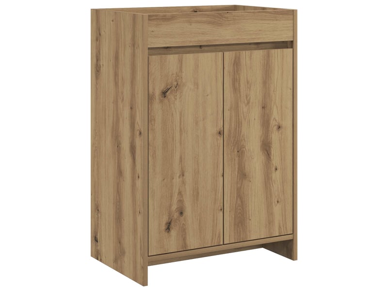  Meuble sous lavabo de salle de bain, commode chêne artisanal shl5290  - Conforama A