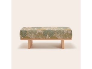 Banc en bois et jacquard alisia anca