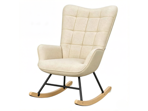 Fauteuil fixe MODENVIE Velours beige vendu A l'unité