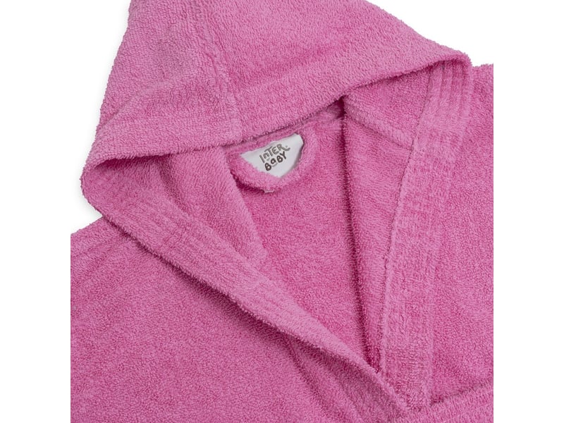  Peignoir de bain enfant interbaby taille 10-12 ans - fuchsia - coton éponge, boîte cadeau 00516-T10-12-28 - Conforama E