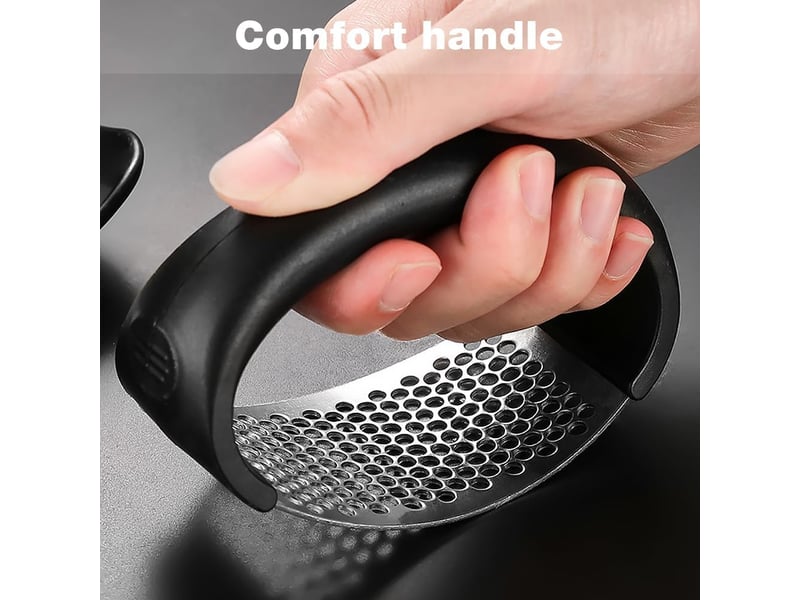  Presse-ail en acier inoxydable, presse-ail de nouveau style, ustensiles de cuisine ménagers manuel portable, pour écraser l'ail gadgets de cuisine  - Conforama D