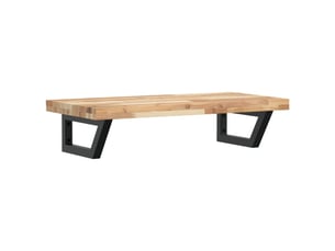 Étagère de vasque | étagère murale acier et bois massif d'acacia shl3062