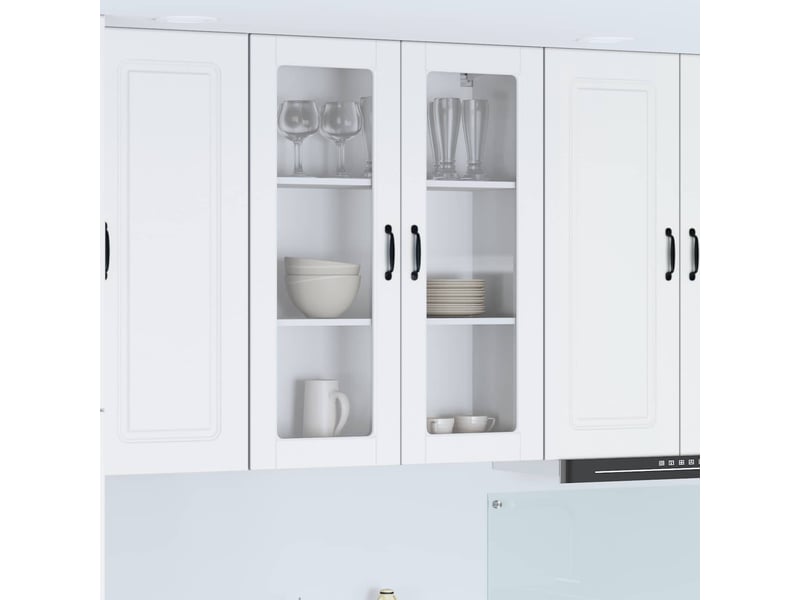  Meuble mural de cuisine | armoire de cuisine blanc 80x31x100cm shl2165  - Conforama B