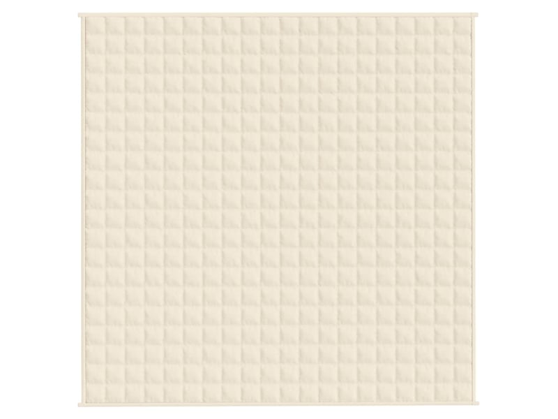  Couverture lestée adulte crème clair 200x200 cm 13 kg tissu shl50781  - Conforama C