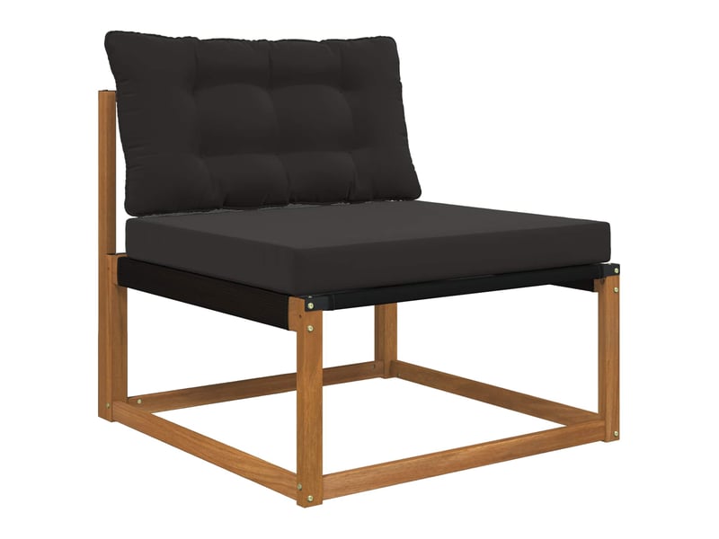 Coussin de canapé d'extérieur, coussin de chaise polyester noir 80 x 68,5 cm cf54130 - Conforama C