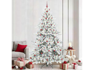 Sapin de noël, arbre de noël artificiel à branches articulées blanc 240 cm cf61069