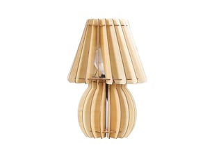 Lampe à poser à lattes gino 40cm naturel