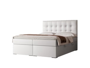 Lit coffre 160x200 cm <strong>IDOHOME</strong>  <strong>IMPERIAL</strong> coloris blanc