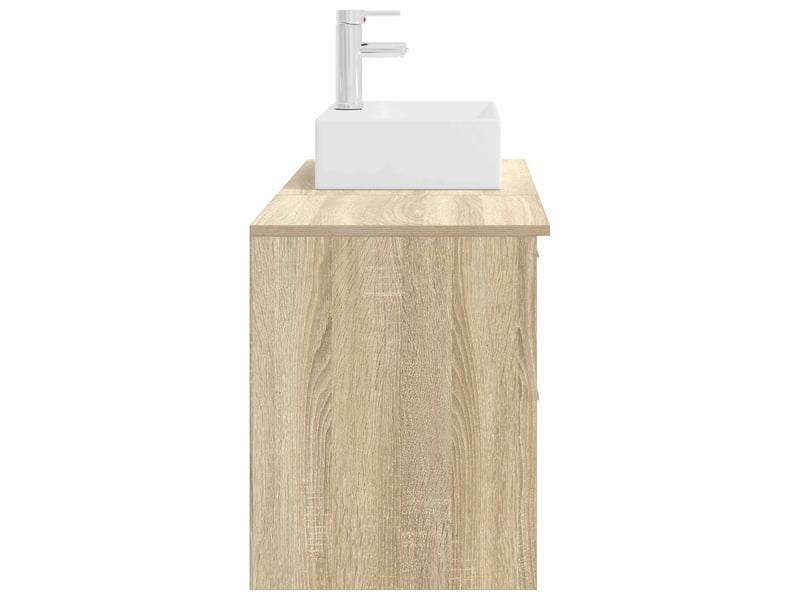  Ensemble de mobilier de salle de bain 2 pcs chêne sonoma shl8637  - Conforama E