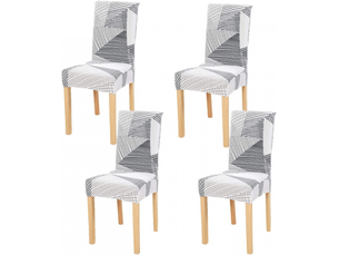 Ensemble de housse de chaise monobloc, élastique, amovible, lavable, taille universelle, multicolore