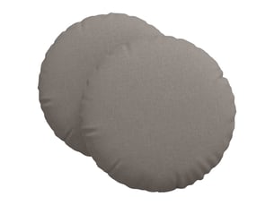 Lot de 2 coussins de siège, coussins décoratifs tissu taupe ø60 x 21 cm cf59866