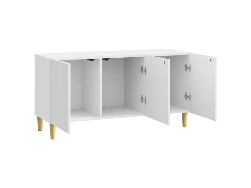  Meuble tv - banc tv - meuble de rangement 99 x 34,5 x 50 cm blanc brillant bois d'ingénierie  - Conforama E
