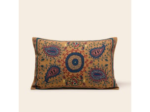 Housse de coussin en broderie paisley  mandana