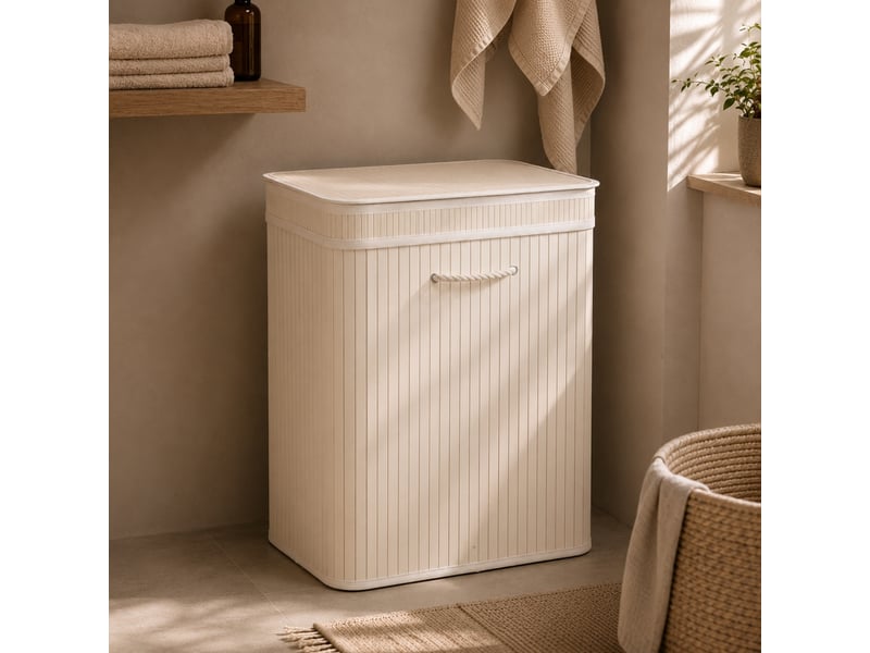  Panier à linge en bambou, 100 l  - Conforama C