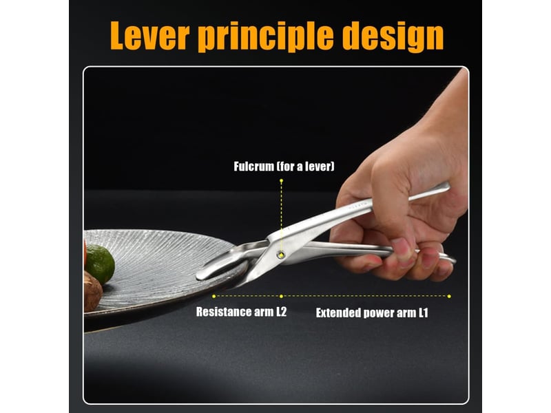  Lot de 2 pinces anti-brûlure, pinces multi-usages en acier inoxydable pour bols, assiettes, casseroles, bouteilles et bocaux chauds GTR06134 - Conforama E