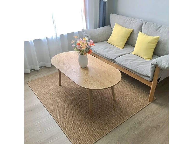  Tapis d'extérieur robuste au look naturel de jute résistant aux intempéries 50 x 150 cm  - Conforama B