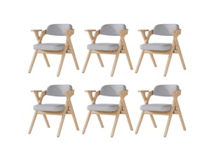 Lot de 2 chaises de salle à manger pliantes,64,5x66,5x76 cm,lin,gris