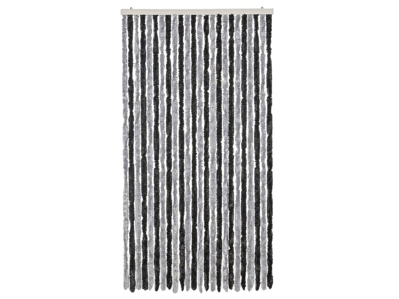  Rideau anti-mouches, moustiquaire gris et noir 100x220 cm chenille cf43545  - Conforama C