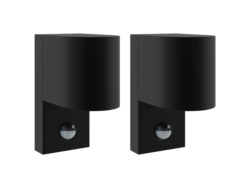 2 pièces applique murale extérieure noir 12x7x15 cm shl78147 - Conforama A