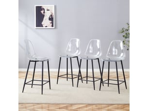 tabouret de bar  <strong>HAUSS SPOLE</strong>  - noir hauteur d'assise 65 cm vendu Par 4