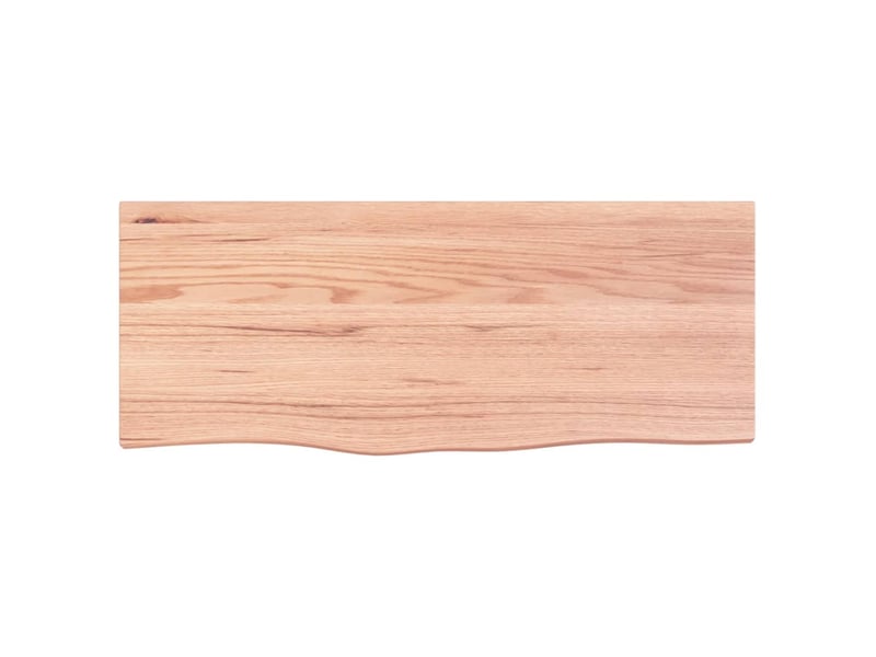 Comptoir de salle de bain, plan de travail marron clair 100x40x2 cm bois traité cf65815 - Conforama C