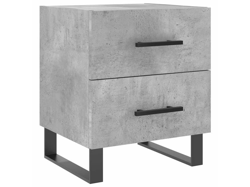  Lot de 2 tables de chevet - cabinet de chevet - table de nuit gris béton 40x35x47,5cm bois d’ingénierie  - Conforama D