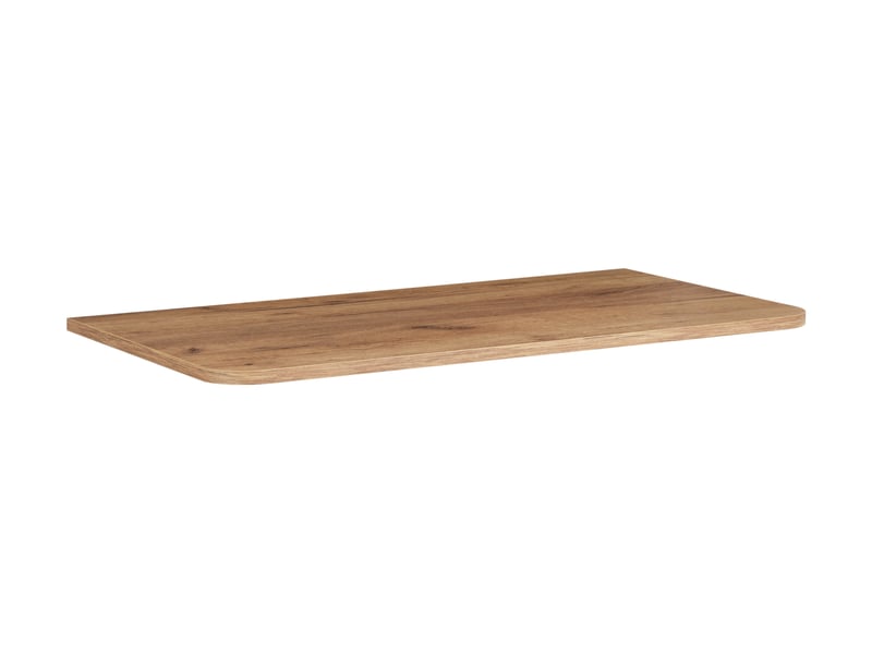  Plan de travail linea 80 cm chêne craft d'or pour meuble de salle de bain avec angles arrondis  - Conforama A