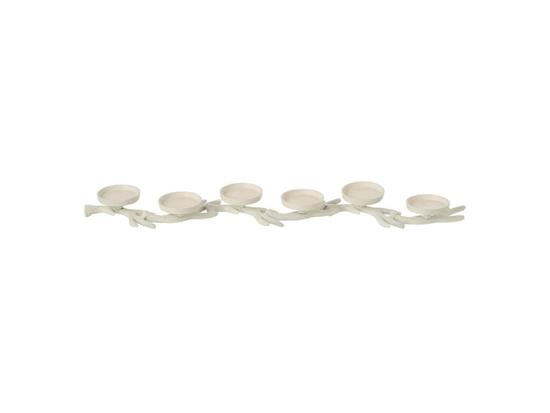  Chandelier branche de cerf yasmine 83cm blanc  - Conforama A