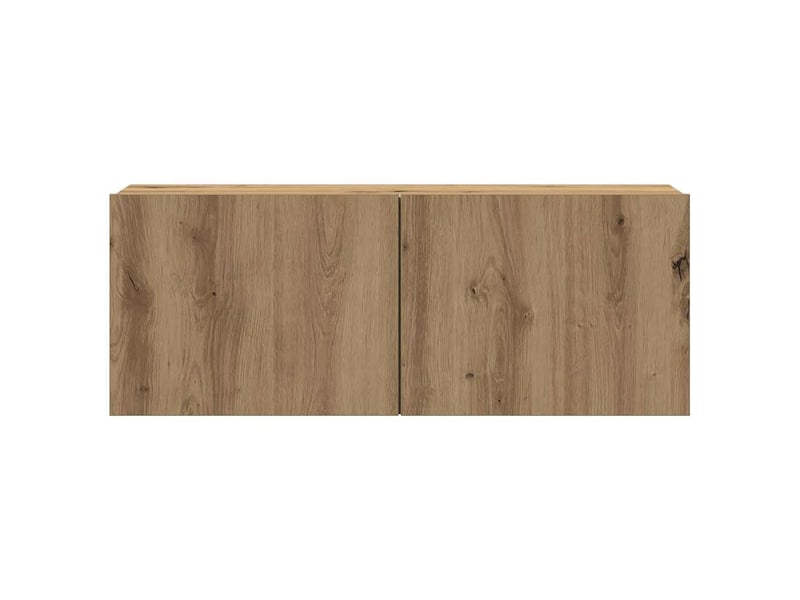  Lot de 4 meuble tv mural, meuble tv suspendu chêne artisanal bois d'ingénierie shl33124  - Conforama E