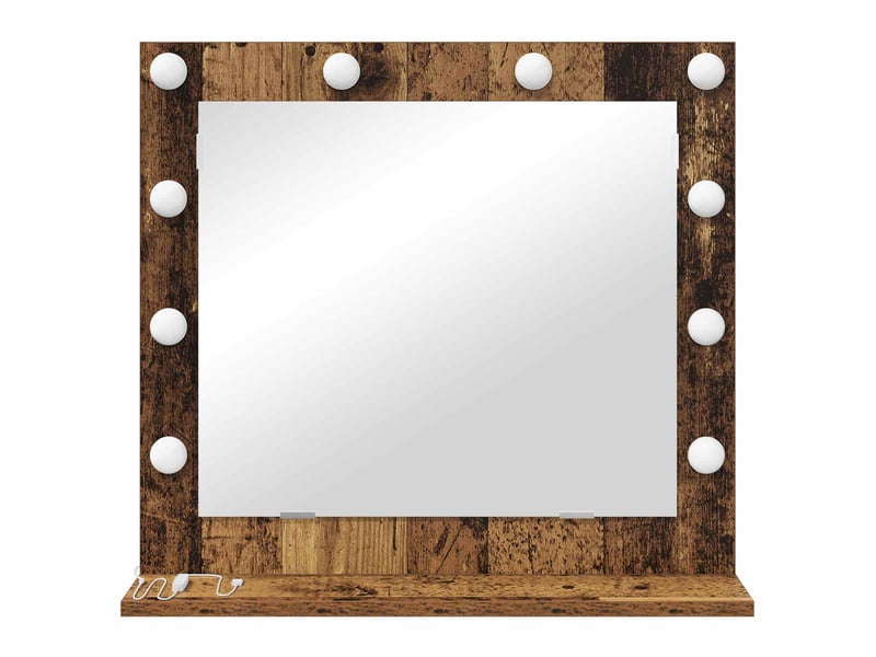  Miroir de vanité, miroir de coiffeuse bois ancien 60 x 55 x 18 cm rectangulaire cf62745  - Conforama D