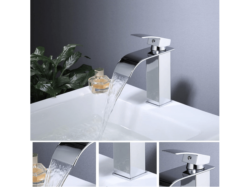  Robinet cascade, robinet d'évier, robinet, acier inoxydable, argent, avec tuyau ZPB502420 - Conforama D