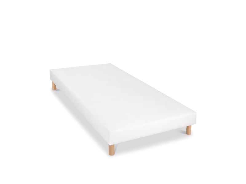  Sommier tapissier tissu constantine 100x200 cm - blanc 3SO02.01.18.1020 - Conforama A