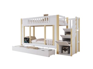 Lit superposé 90x200 cm <strong>OKWISH</strong>  <strong></strong> coloris bicolore