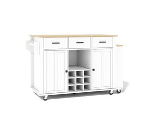 Buffet 2 porte(s) 3 tiroir(s) - 50 cm coloris naturel