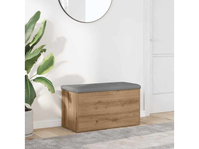  Banc chambre, banc de rangement chêne artisanal 82x42x45 cm bois d'ingénierie  - Conforama B