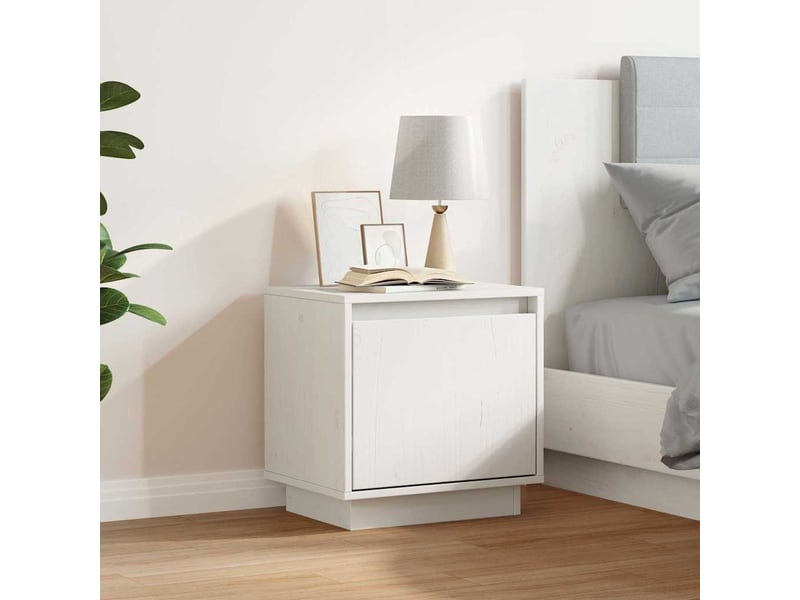 Table de chevet - cabinet de chevet - table de nuit blanc 40x30x40 cm bois de pin solide - Conforama B