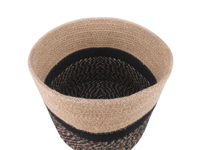 Jardinière - ensemble de pots à plantes 2 pcs naturel et noir ø 28 x 28 cm - Conforama E