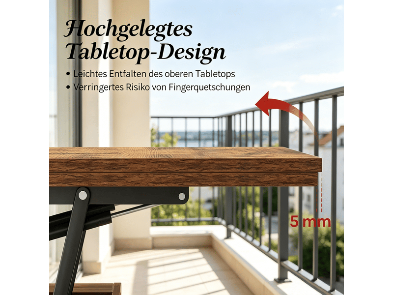  Table à manger plateau relevable table repas mobile roulettes verrouillables  - Conforama E