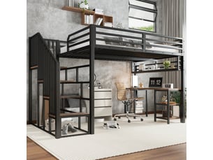 Lit mezzanine 120x200 cm <strong></strong>  <strong>Fay Lum</strong> coloris bicolore