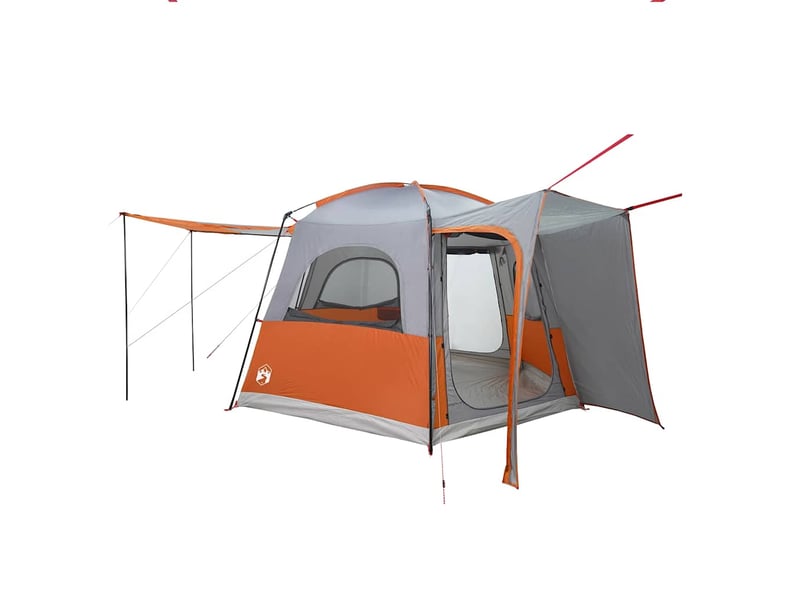 Tente voiture pour camping 4 personnes gris et orange imperméable shl77304  - Conforama C