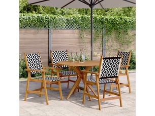 Ensemble à manger de jardin 5 pcs bois d'acacia solide shl9254