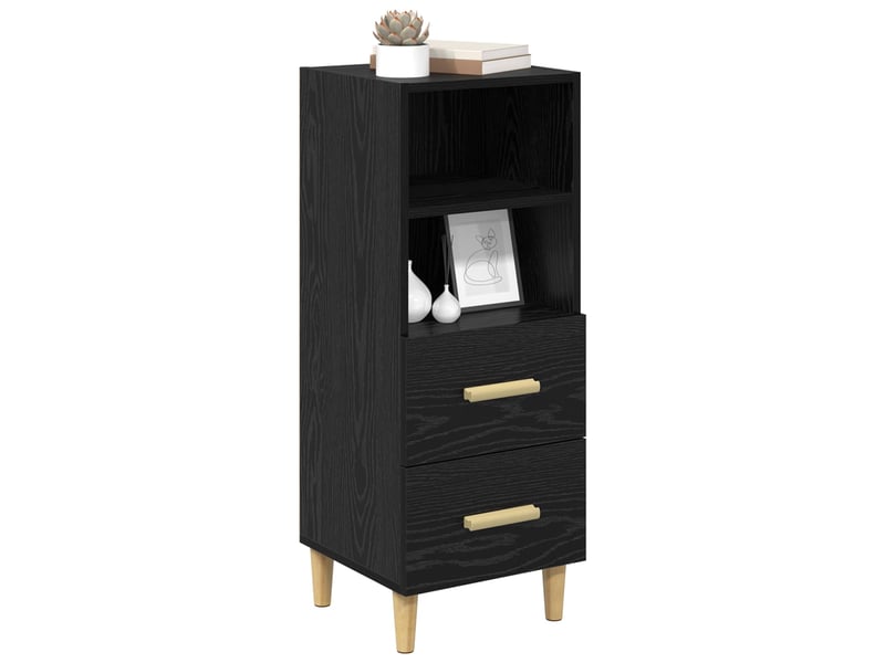 Buffet - bahut - meuble de rangement chêne noir 34 x 34,5 x 90 cm bois d'ingénierie - Conforama C